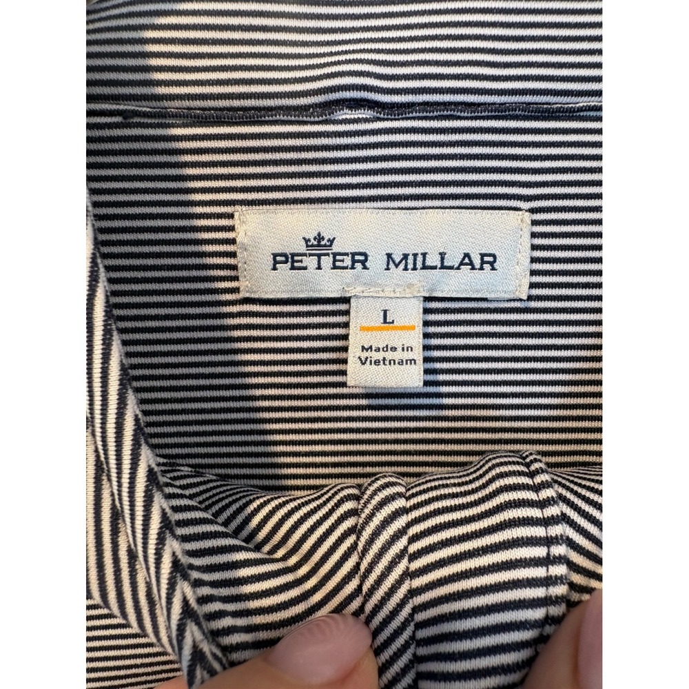 Peter Millar Perth Stripe Performance Pullover Qu… - image 6